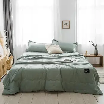 

28Simple Pure Color Stripe Air Conditioner Blanket for Single Double Person Office Siesta Flannel Blankets Bedspread Bedding