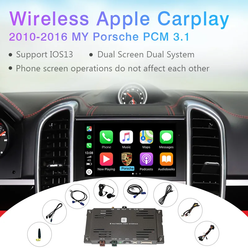 Yeesite wifi+ Bluetooth OEM PCM 3,1 беспроводной Apple CarPlay для 2010- Porsche Macan Cayman 911Boxster Panamera Cayenne