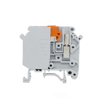 

Din Rail Terminal Blocks UK-5-MTK P/P Connector Knife Disconnect with Test Socket Screw Wire Conductor 10pcs