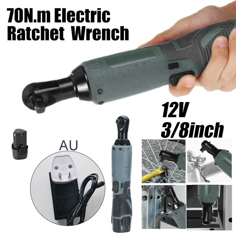 

12V Electric Cordless Ratchet Right Angle Wrench 3/8in Tool With 6000mAh Battery Ratchet Wrench Ferramenta