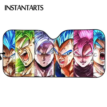 

INSTANTARTS Fashion Dragon Ball Pattern Car Accessories Auto Shade for Windshield Foldable Durable Universal Car Windshield Hot