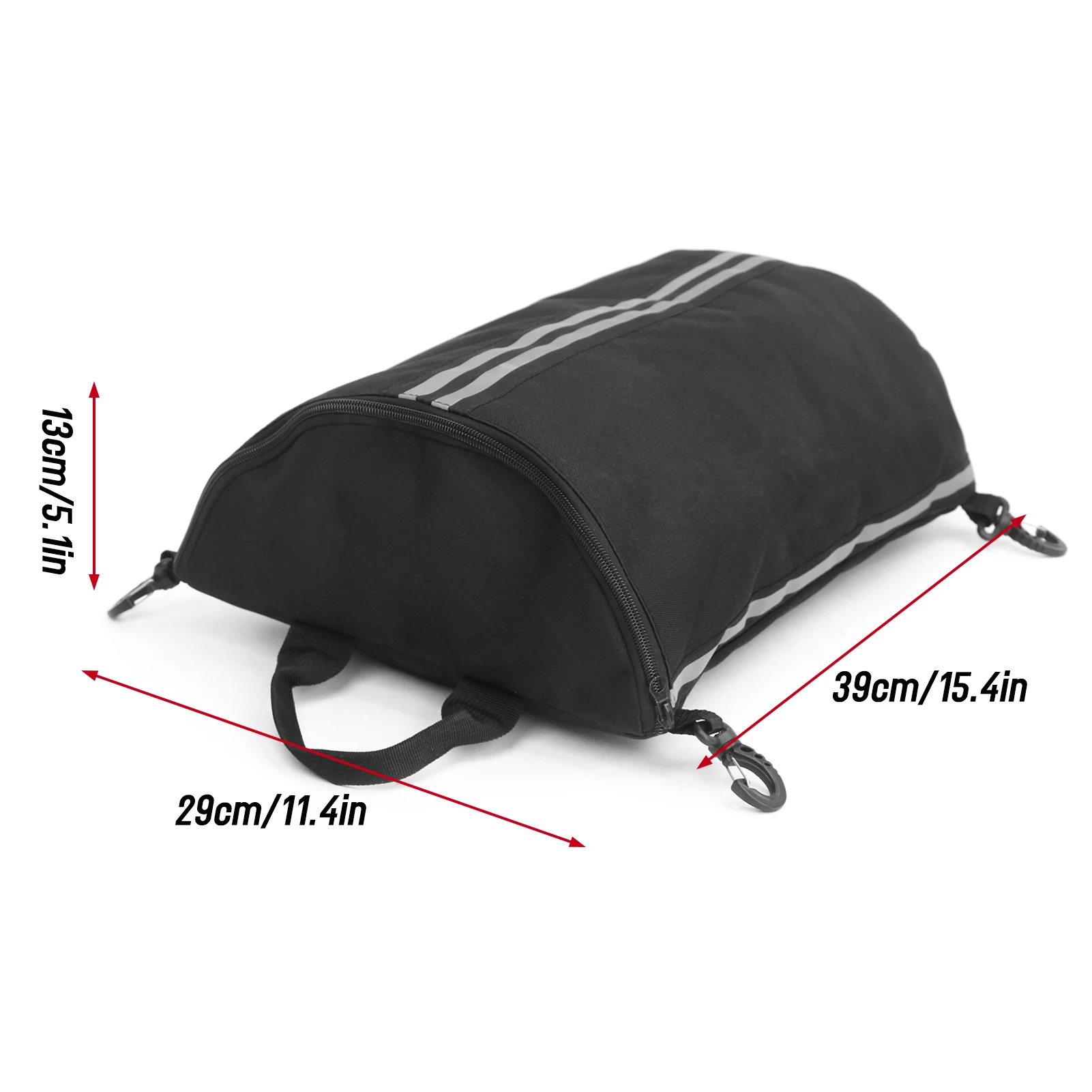 Kayak Deck Bag Waterproof Oxford SUPs Deck Zipperd Pouch with Swivel Snaphooks for Canoe Kayak Dry Bag Surfing Water Sports