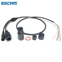 ESCAM камеры видеонаблюдения IP Сетевая камера модуль печатной платы видео кабель питания, 65 см длиной, RJ45 женские разъемы с терминалами, водонепроницаемый кабель