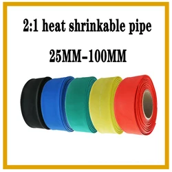 Sleeving sortido da isolação do cabo do fio da tubulação de encolhimento termoretractil de 25mm/1m, jogo de envolvimento do psiquiatra do calor do tubo termoresistant