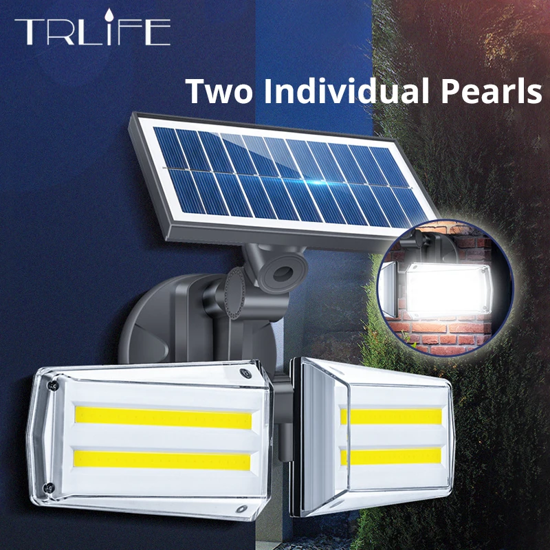 Double Head Outdoors Solar LED Wall Light Induction Street Lamp IP65 Waterproof Night Home Lighting For Road Garden | Освещение
