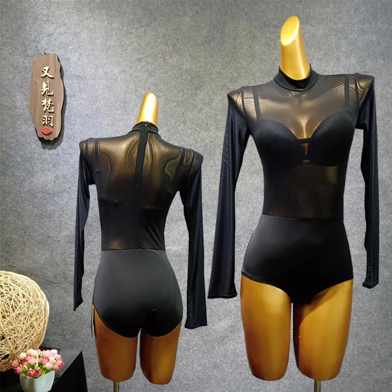 

bodysuit for women ballroom dance top Latin leotards for dancing adult gymnastics leotard female dancing clothes latin top