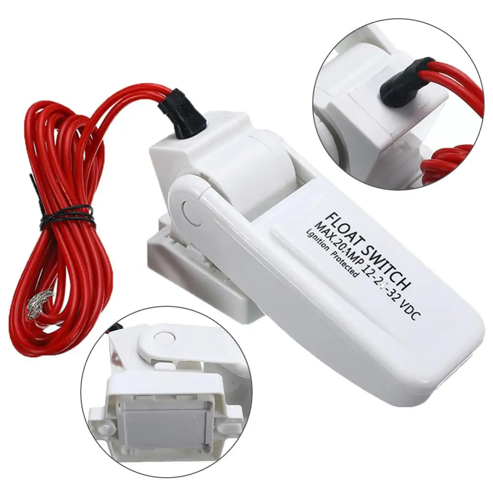 12V 24V 32V Electric Flow Sensor Marine Portable Boat DC Automatic Leakproof Float Switch Controller Water Level For Bilge Pump