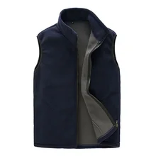 New Men's Spring Fleece Softshell Vest Outdoor Hiking Climbing Trekking Fishing Male Warm Sleeveless Jackets