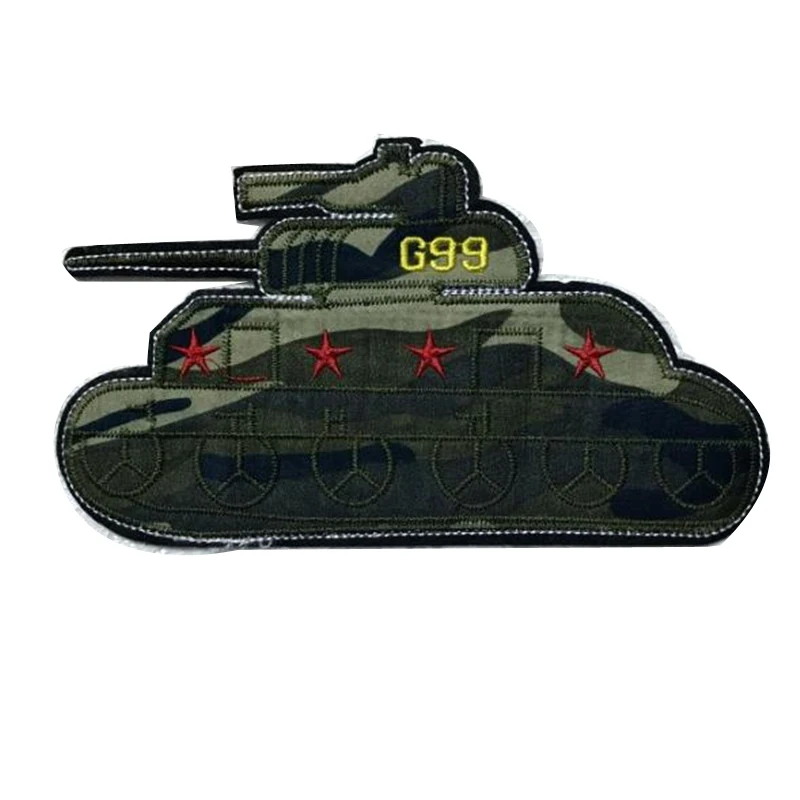 

Fashion Clothes Women Biker Patch Street culture Icon 200mm Camouflage tank Deal with it Embroidery patches for clothing girl
