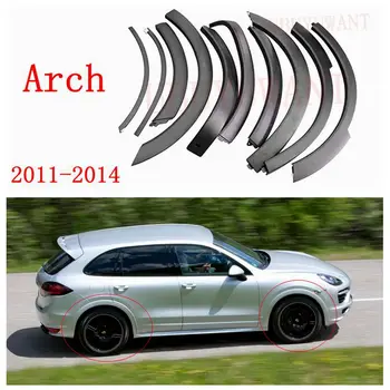 

UBUYUWANT For Porsche Cayenne 2011-2014 High Quality Auto Mudguards Car Fender Wheel Eyebrow Protector Wheel Arch Trim Strip