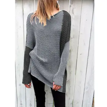 

Pull Femme 2019 Autumn Casual Long Sweater Women Batwing Long Sleeve Pullover Baggy Jumper Solid Knitted Tops Knitwear Plus Size