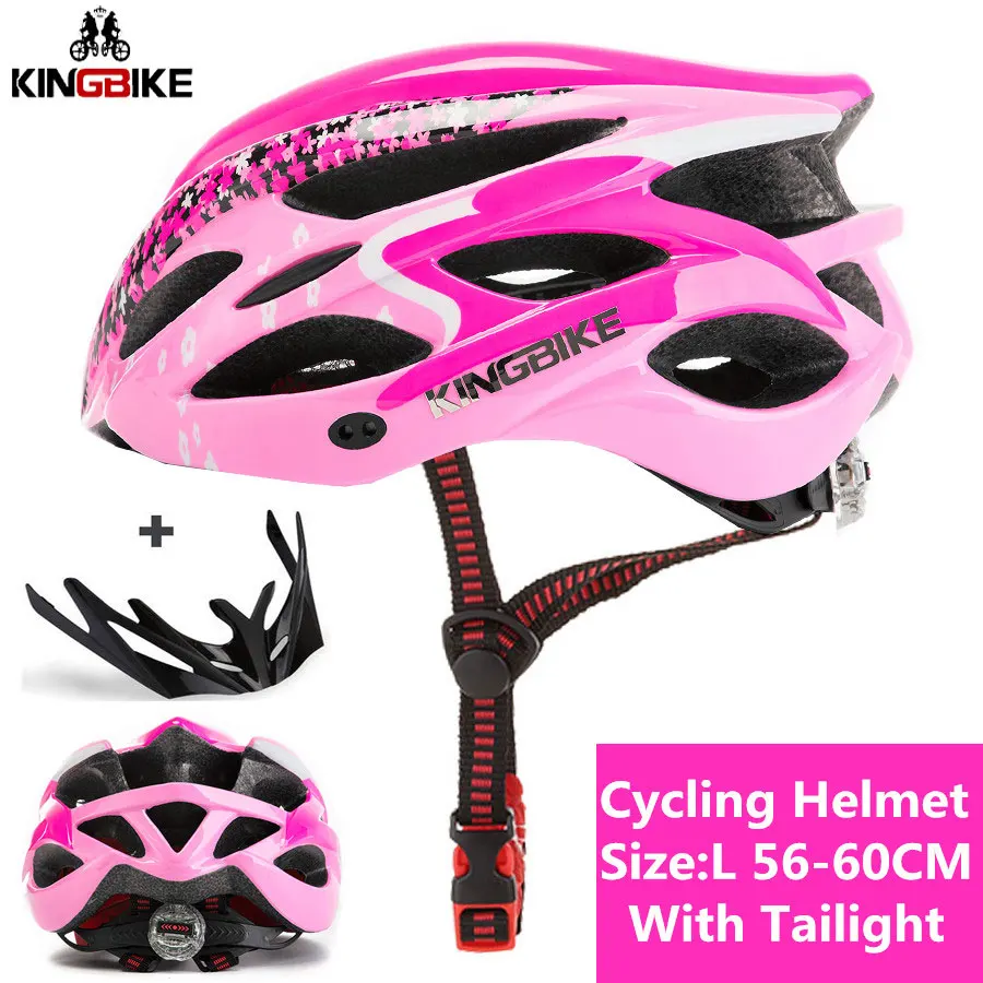 KINGBIKE велосипедные шлемы, велосипедные шлемы, MTB, шоссейные велосипедные шлемы, для женщин и мужчин, цельные, ультралегкие шлемы, capacete ciclismo - Цвет: J-656-pink