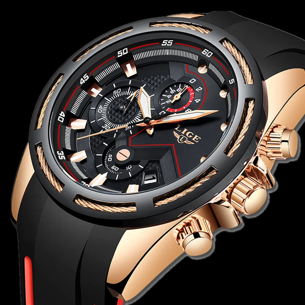 Reloj Hombre 2020 LIGE мужские часы Лидирующий бренд уникальные спортивные кварцевые с