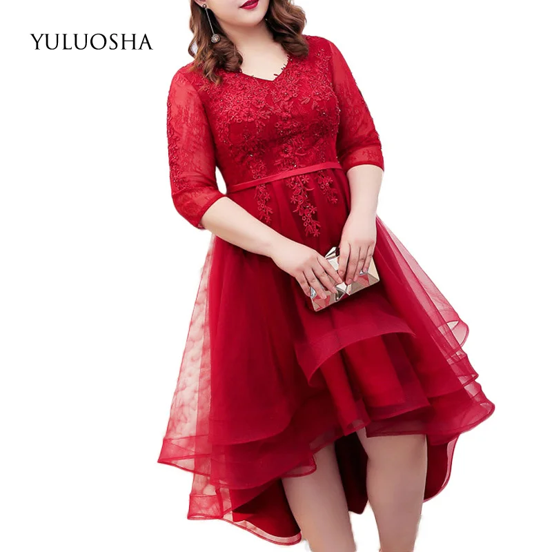 

YULUOSHA Bride Dress Mother Elegant Women Lace Ball Gown Sexy Mother of The Bride Gowns Dinner Dress Vestido Largo Azul Royal