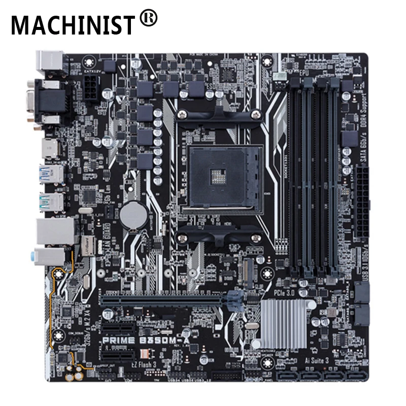 

Original For ASUS PRIME B350M-A Desktop motherboard MB B350 AM4 DDR4 64GB M.2 SATA3.0 100% fully Tested Free shipping