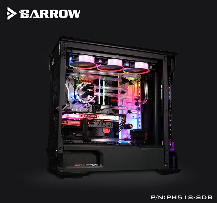 Бак для воды курган для PHANTEKS 518 чехол для компьютера Chasis, RGB резервуар, поддержка синхронизации материнской платы PH518-SDB, охладитель