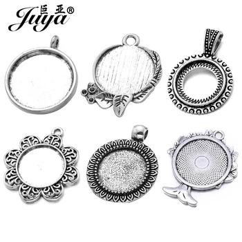 

JUYA 10pcs/lot Fit 20mm Round Glass Cabochon 6 Styles DIY Jewelry For Pendant Necklace Handmade Making Accessories Wholesale