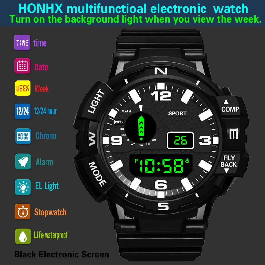 Relogio curren relogio masculino honhx роскошный для мужчин s цифровой светодиодный часы Дата спортивные мужские уличные электронные часы reloj mujer