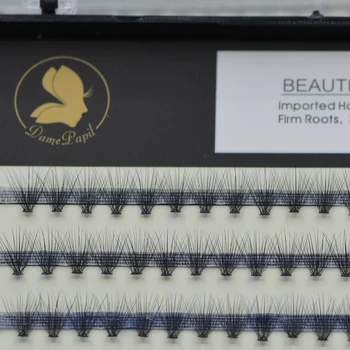 

DamePapil 10D 20D Cluster Lashes Beauty Makeup False Eyelashes Matte Black Premade Heat Bonded Eyelash Extensions