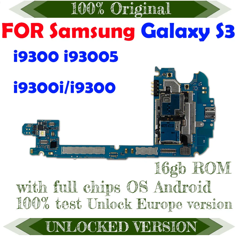 100% оригинальная материнская плата для Samsung Galaxy S3 i9300 / i9305 I9300I I9301I разблокированная