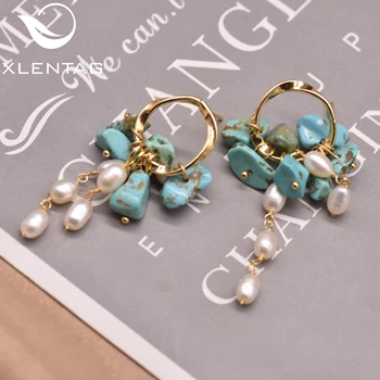 

Xlentag Handmade Earrings Natural Freshwater Pearl Drop Earrings Wedding Birthday Gifts Pearl Earrings Handmade Jewelry GE0991B