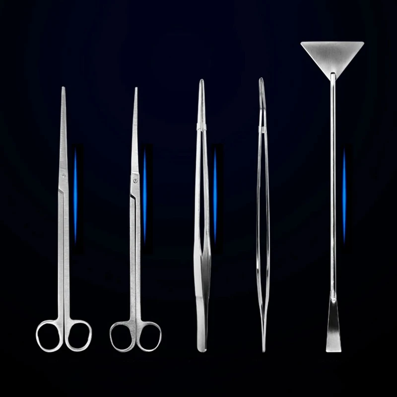 Aquarium Maintenance Tools Kit Tweezers Scissors For Live Plants Grass  Curve & Straight Tweezers Curved Scissors Tools 5 Styles