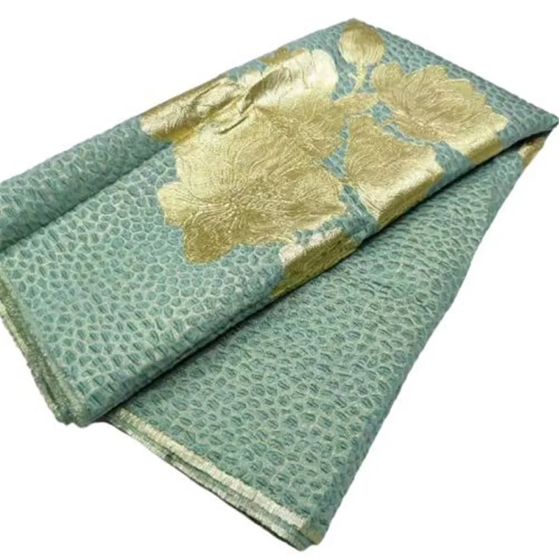 

African Brocade Jacquard Lace Cloth Nigerian Damask Floral Material Patchwork Dentelle Africaine For Sewing Dress