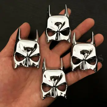 

4pcs Metal Chrome Batman Dark Knight Mask Face Car Emblem Badge Decal Sticker