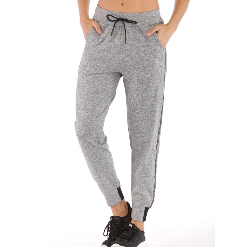 

2019 New Style Running Fitness Pants Women's Quick-Dry Closing Beam Leg Yoga Pants Skinny Sweatpants Casual Sports Pants