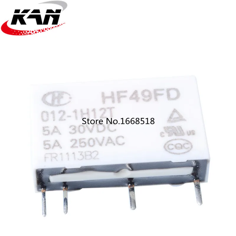 20 шт./лот реле HF49FD-005-1H12T HF49FD-012-1H12T HF49FD-024-1H12T 4PIN 5A