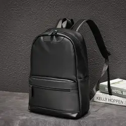 Brand Men Backpack Leather School Backpack Bag Fashion Waterproof Travel Bag Casual Leather Book bag Male