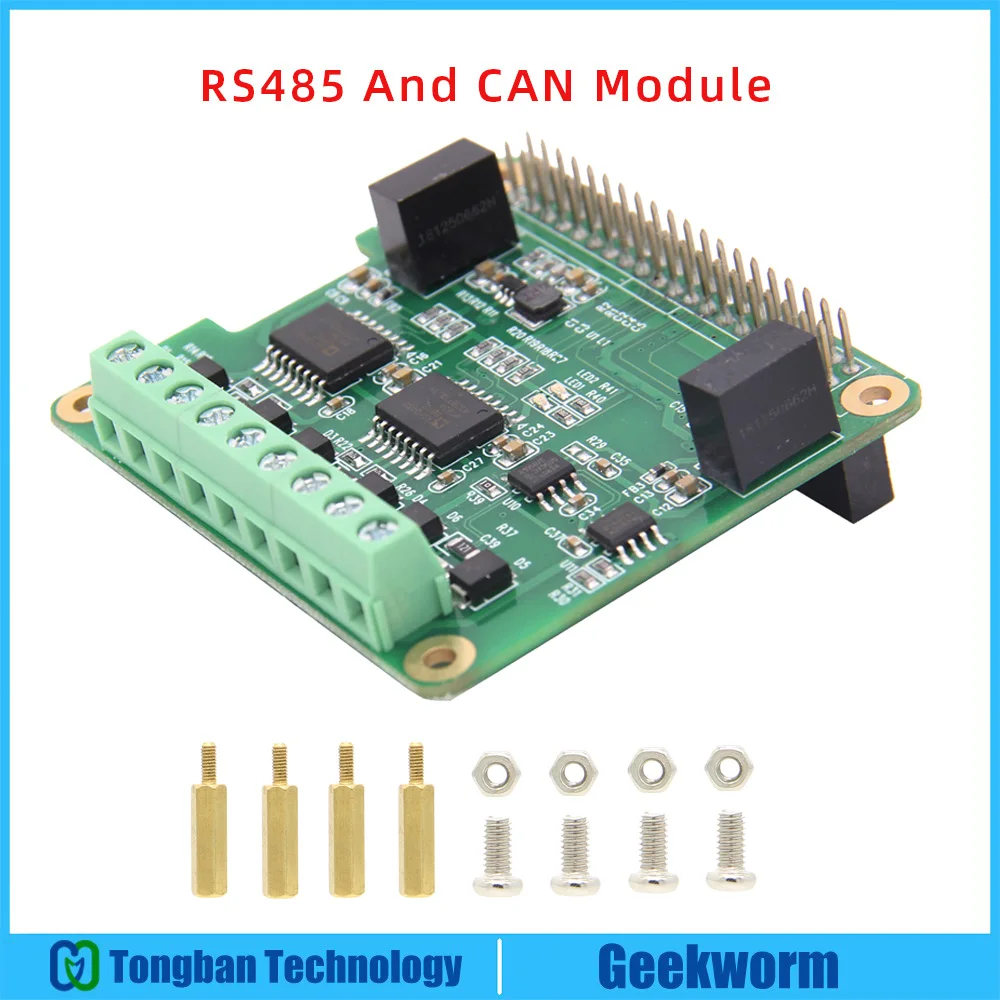 RS485 и может промышленный Коммуникационный модуль через интерфейс SPI для Raspberry Pi 4 Модель B/3B+/3B/2B/Zero W