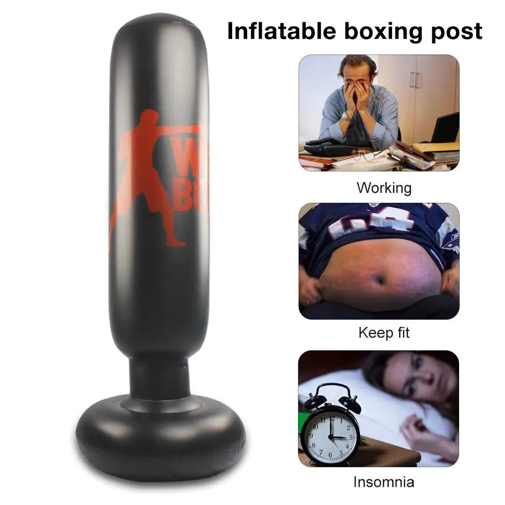 Надувной боксерский мешок для фитнеса удара стресса с башней скоростная