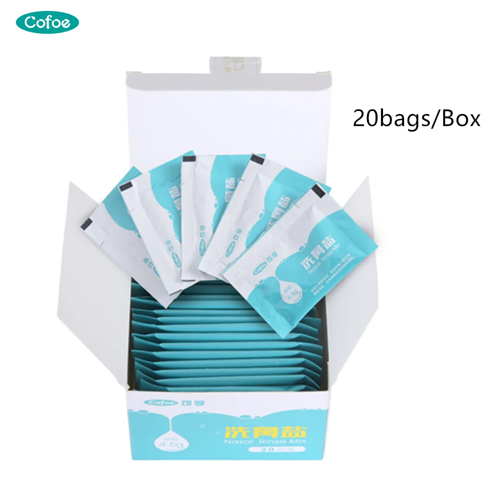 

Cofoe Nasal Wash Salt Nose Wash Rinse Mix Allergic Rhinitis Relief Nose Cavity Protector Irrigation Adults Children Nose Cleaner