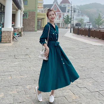 

Peacock Blue Dress Summer Wear for Women 2020 New Style French Exta-long Platycodon Grandiflorum Skirt Waist Hugging Elegant Shi