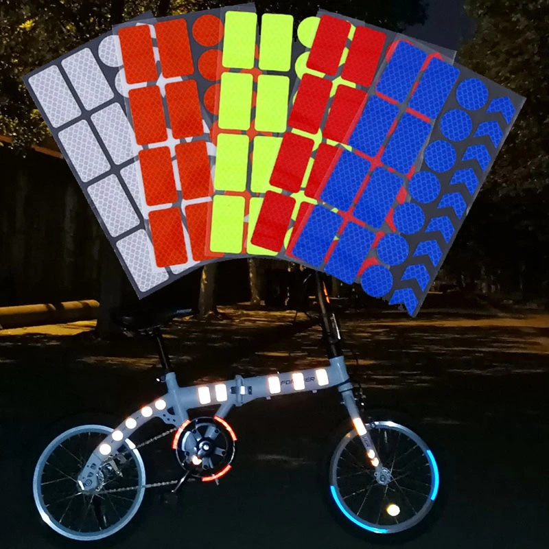 Bike Reflective Stickers Motorcycle Bicycle Reflector Cycling Warning ReflectRDR