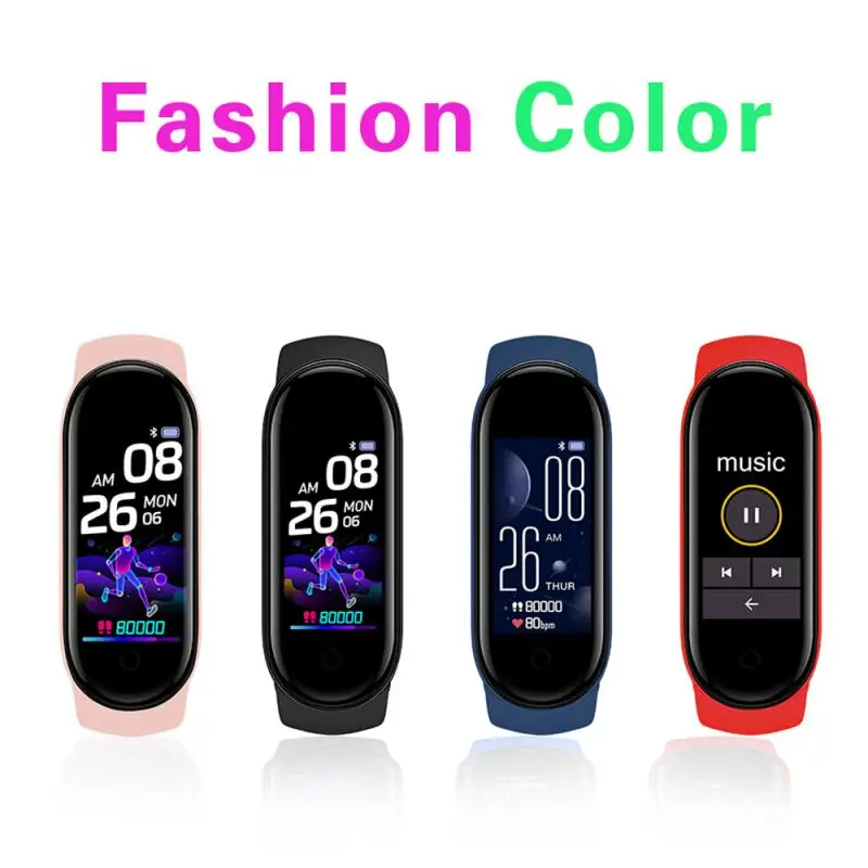 M5 Smart Bracelet Men Fitness Smart Wristband Women Sports Tracker Smartwatch Play Music Bracelet Support For Adriod IOS