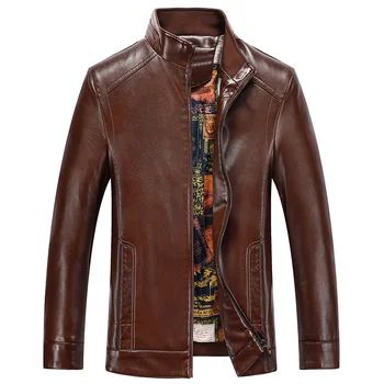 

New arrive brand motorcycle leather jacket men men's leather jackets jaqueta de couro masculina mens leather coats