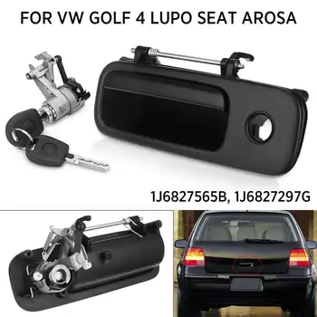 

Rear Tailgate Boot Door Handle + Lock Barrel With Keys 1J6827565B For VW GOLF 4 LUPO SEAT AROSA 1997 1998 1999-2006 1J6827297G
