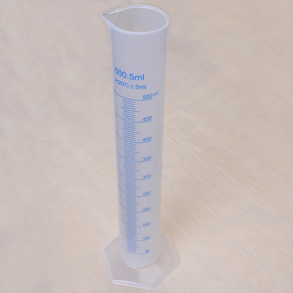 Lab Clear  Graduated Cylinder Measuring Cup Beaker Flask 500ml
