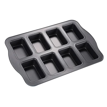 

Mold for 8 Mini Plumcakes Non-stick Carbon Steel Small Baking Tin Cake Mould Tray Bakeware