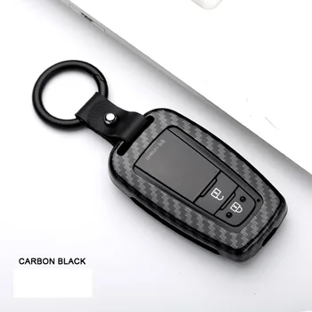 

Carbon fiber Alloy Remote car Key Cover Case For Toyota CHR C-HR Prado 2017 2018 Prius Camry Corolla RAV4 2018 Accessories