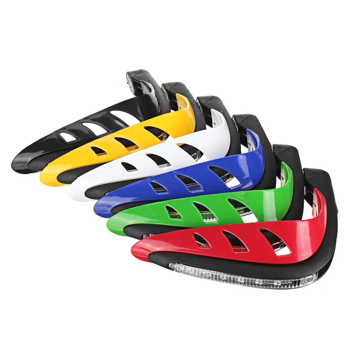 

Universal Handlebar Hand Protector w/LED Yellow Light Daytime Running Light High Quality Plastic Motorcycle Hand Guards ATV Quad