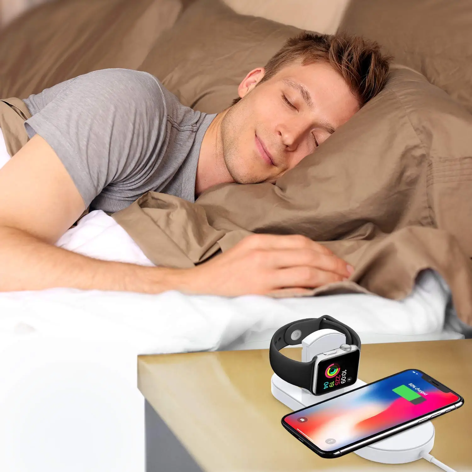 Для Apple Watch Series 4 3 2 зарядная док-станция QI Беспроводная Подставка для зарядки держатель для IPhone X XR XS samsung Galaxy S9 Plus S8 Note 9