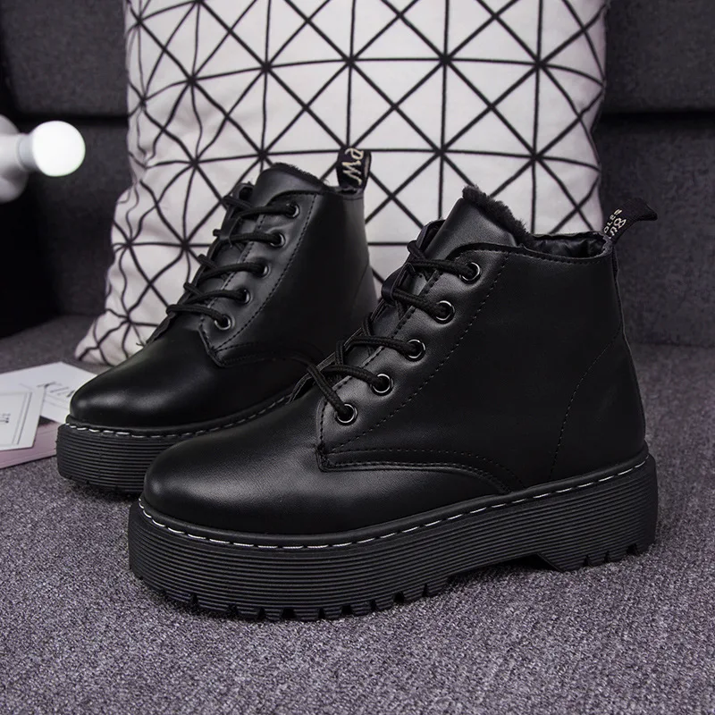 

Of Labor STONE Korean-style New Style Boots 2017 Students Snowfield Autumn & Winter Boots Flat Superfine Fibre Short WOMEN'S Sho