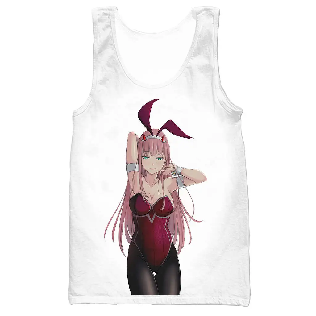 Аниме DARLING In The FRANXX, мужская и женская майка, 3D принт, крутая майка для тренировок, топ на бретелях, майка для мужчин и женщин, повседневные топы