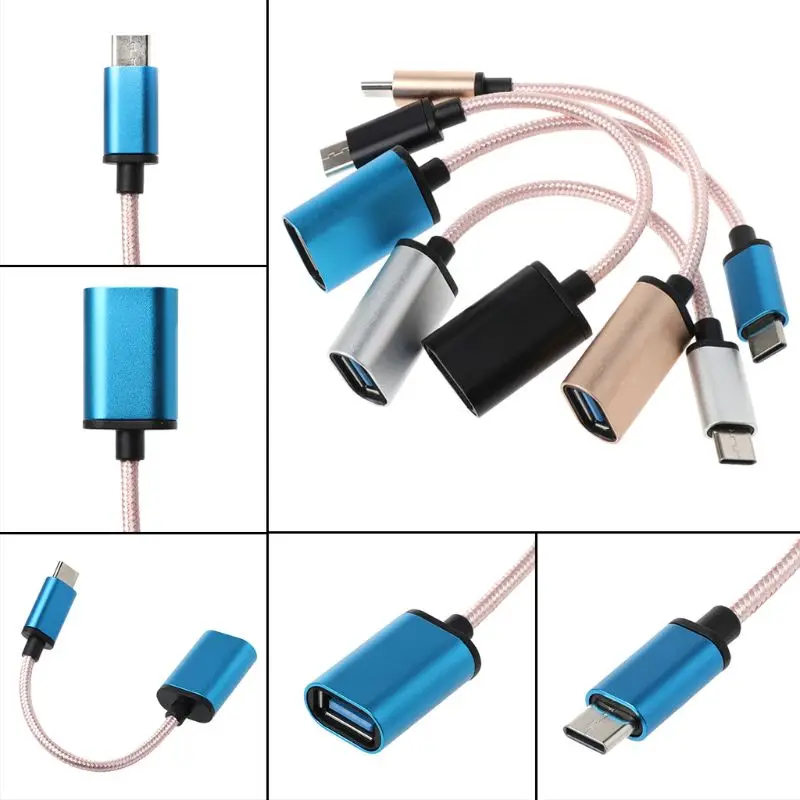 USB 3 1 Type C Male to USB 2 0 Female OTG Data Cable For Samsung 3