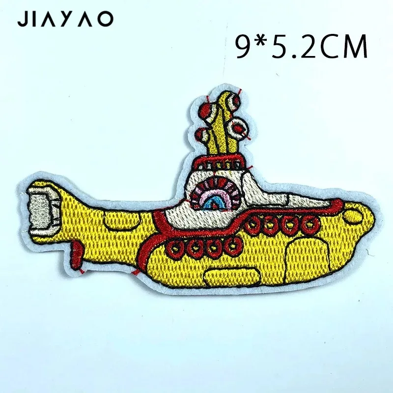 Вышивка патч мультфильм DIY автомобиль цвет мотоцикл подводная лодка трактор для детской одежды термо-клейкие наклейки для одежды - Color: 8