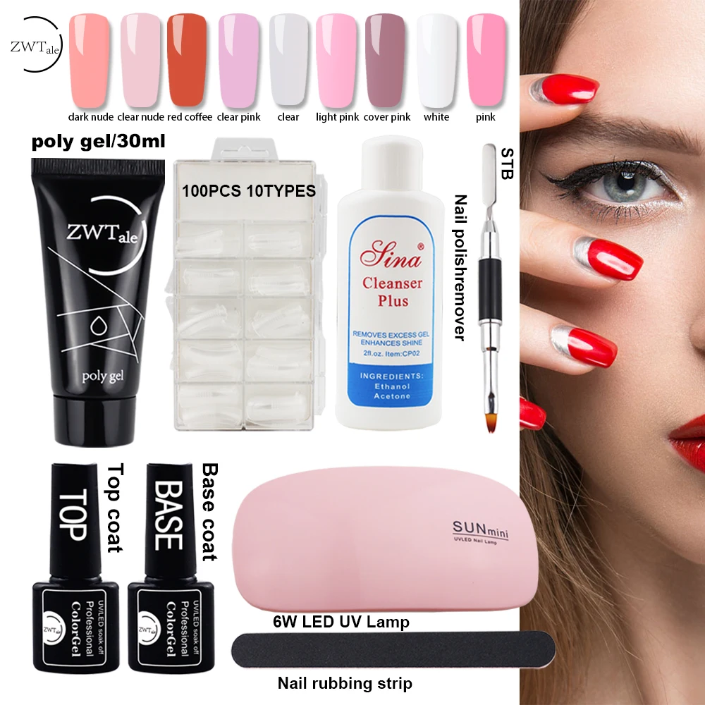 

ZWTale 30g Poly gel Kit Quick Builder Gel Nail Polish Gellak vernis semi permanant uv Gel Varnish Polygel Poligel