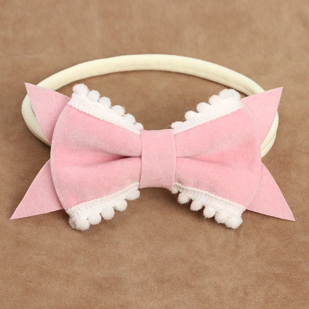 Kids Elastic HeadbandBaby bow elastic hair band Girls baby Bowknot Hairband  Hair Accessories Fashion headband baby